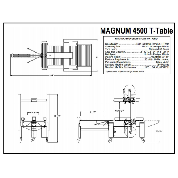 Magnum-4500-t-table-specs
